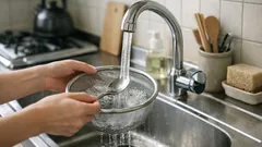 ザルの泡が15秒で消える、スプーンすすぎの裏ワザ