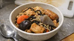 おでんの残り汁がだしに変身:切り干し大根×ひじきの旨み炒め煮