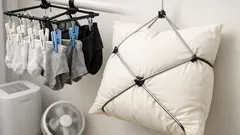 結束バンドで部屋干しが広がる 省スペースなハンガー活用術2選